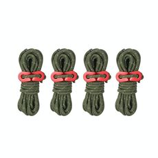 Asta di supporto da campeggio riflettente antivento per campeggio all'aperto CLS da 4 pezzi (verde militare)