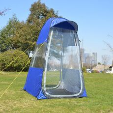 ZL8801 Tenda parasole antipioggia per pesca all'aperto pieghevole singola con doppie porte (blu)