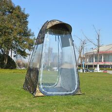 ZL8801 Tenda parasole antipioggia per pesca all'aperto pieghevole singola con doppie porte (mimetico)