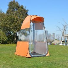 ZL8801 Tenda parasole antipioggia per pesca all'aperto pieghevole singola con doppie porte (arancione)