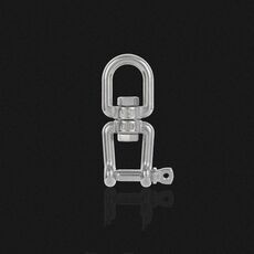 M8 OX Tipo 304 Acciaio inossidabile Rotazione a 360 gradi Catena a forma di 8 Anello elastico Gancio di collegamento Girevole