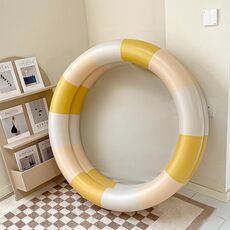 Piscina rotonda per bambini Piscina estiva per bambini Giochi d'acqua Vasca da bagno gonfiabile, dimensioni: NO.90 (a strisce gialle)