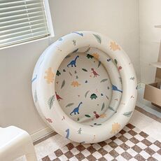 Baby Swimming Round Pool Summer Kids Water Toys Vasca da bagno gonfiabile, dimensioni: NO.90 (dinosauro beige)