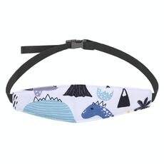 Cintura di ritenuta per la testa del bambino Cintura ausiliaria di supporto per la testa del seggiolino di sicurezza per auto per bambini (dinosauro bianco)