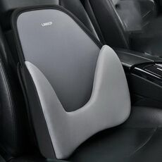LINXICP 3 in 1 Seggiolino Auto Cuscino Lombare Speciale Estivo Memory Foam Traspirante Schienale per Auto (Grigio)