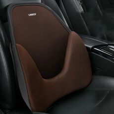 LINXICP Cuscino lombare per seggiolino auto 3 in 1 Cuscino posteriore per auto traspirante in memory foam speciale estivo (caffè)