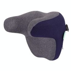 Cuscino di supporto per collo in memory foam per poggiatesta per auto Cuscino cervicale per seggiolino auto (Blu scuro)