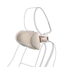 Cuscino per dormire per veicolo Poggiatesta posteriore per passeggero Protezione per il collo Cuscino per riposo laterale del sedile (beige chiaro)