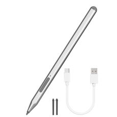 Per Microsoft Surface Pro/Go/Laptop/Book Penna capacitiva anti-touch per scrittura a mano (argento)