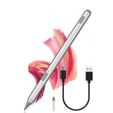 Per Chromebook / Fire Max 11 Tablet Penna Stilo Protocollo USI2.0 Penna Stilo Anti Falso Tocco (Argento)
