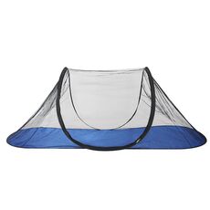 Zanzariera da campeggio per esterni, portatile, tipo barca, senza installazione, da lanciare a mano (fondo blu navy)