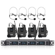 XTUGA A140-B – Sistema Microfonico Wireless UHF a 4 Canali con Microfoni Lavalier e Bodypack EDA005195401B 6922531682149