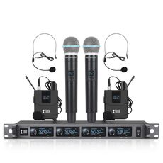 XTUGA A140-HB – Sistema Microfonico Wireless UHF a 4 Canali con Auricolari Lavalier EDA005198401B 6922120283547