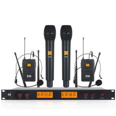 XTUGA A400-HB – Sistema Microfonico Wireless UHF a 4 Canali con 2 Palmari e 2 Cuffia EDA005201901B 6922357434909