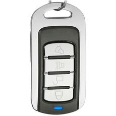 Telecomando a 4 tasti con codice di apprendimento in metallo 315MHz per portiera del garage (nero + argento)
