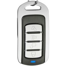 433 MHz Codice di apprendimento in metallo 4 tasti Telecomando per portiera del garage (nero + argento)