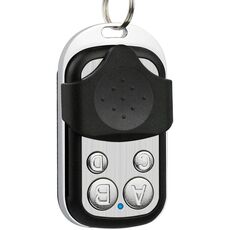 433MHz metallo Wireless apprendimento del codice 4 tasti di controllo remoto (nero + argento)