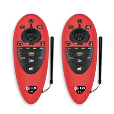 Coperchio protettivo in silicone a prova di polvere a prova di controllo del telecomando a 2 PC per telecomando LG AN-MR500 (ROSSO)