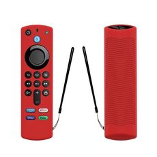 2 pezzi Y27 per Alexa Voice Remote 3a generazione Custodia protettiva antiscivolo in silicone (rosso)