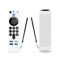 2 pezzi Y27 per Alexa Voice Remote 3a generazione Custodia protettiva antiscivolo in silicone (bianco luminoso)