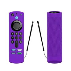 2 pezzi Y27 per Alexa Voice Remote 3a generazione Custodia protettiva antiscivolo in silicone (viola)