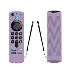 2 pezzi Y27 per Alexa Voice Remote 3a generazione Custodia protettiva antiscivolo in silicone (viola luminoso)
