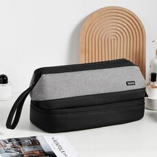 Per Dyson Baona BN-DS005 Borsa portaoggetti per asciugacapelli e ferro arricciacapelli a doppio strato di grande capacità (grigio)