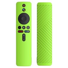 Custodia protettiva in silicone liquido per telecomando Xiaomi 4K TV Stick (verde fluorescente)