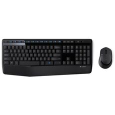 Logitech MK345 Tastiera Wireless Full-Size + Set Mouse Ottico Wireless da 2,4 GHz 1000 DPI con Ricevitore Nano (Nero)