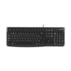 Logitech K120 Tastiera cablata impermeabile USB Splash per computer desktop / laptop (nera)