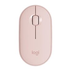 Logitech Pebble Cobblestone Shape Thin 3 tasti 1000 DPI Mute Wireless Bluetooth Optical Mouse, Wireless Range: 10m (Rosa)