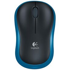 Mouse ottico wireless Logitech M185 a 3 tasti a 3 tasti 1000 DPI, portata wireless: 10 m (blu)