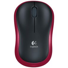 Mouse ottico wireless Logitech M185 a 3 tasti a 3 tasti 1000 DPI, portata wireless: 10 m (rosso)