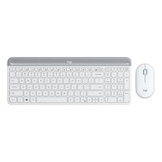 Logitech MK470 Set mouse tastiera wireless silenzioso (bianco)