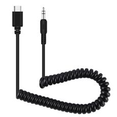 Puluz 3.5mm TRRS maschio da digitare-c / usb-c maschio Microfono in diretta Adattatore audio Adattatore a molla Cavo a spirale per Samsung, Huawei e Smartphone, Cavo Stretching a 100 cm (nero)