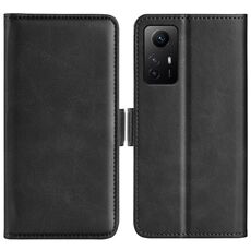 Per Redmi Note 12S Custodia per telefono orizzontale in pelle con fibbia magnetica a doppio lato (nero)