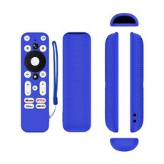 Per ONN Android TV 4K UHD Dispositivo di streaming Y55 Custodia per telecomando in silicone anticaduta (blu)