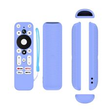 Per dispositivo di streaming ONN Android TV 4K UHD Y55 Custodia per telecomando in silicone anticaduta (blu luminoso)