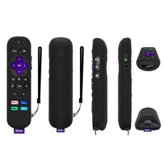 Custodia protettiva in silicone antiurto per telecomando TCL Roku Voice Pro Y30 (nero)