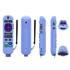 Custodia protettiva in silicone antiurto per telecomando TCL Roku Voice Remote Pro Y30 (blu luminoso)