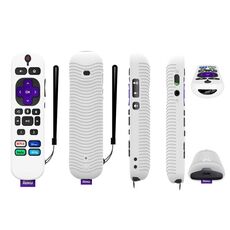 Custodia protettiva in silicone antiurto per telecomando TCL Roku Voice Remote Pro Y30 (bianco luminoso)