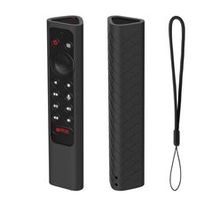 Custodia in silicone per telecomando NVIDIA Shield TV Pro 4K HDR con cordino (nero)