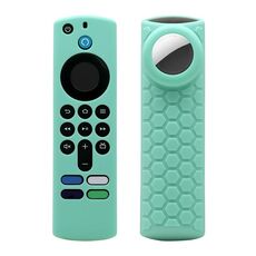 Custodia per telecomando 2 pezzi per Amazon Fire TV Stick 2021 ALEXA 3a generazione con supporto Airtag (verde menta)