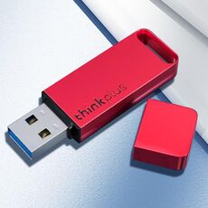 Lenovo Thinkplus TU100 USB 3.1 Flash Drive ad alta velocità Mini disco di memoria USB con tappo e cappuccio in metallo, capacità: 128G (rosso)