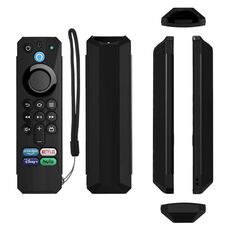 Per Amazon Alexa Voice Remote di terza generazione anticaduta e copertura protettiva per telecomando TV (nero)