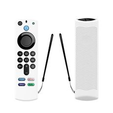 Custodia protettiva in silicone per telecomando vocale Amazon ALEXA di terza generazione (bianco luminoso)