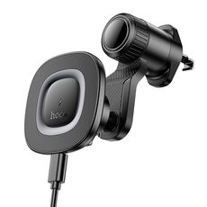 Supporto magnetico per telefono con ricarica wireless per bocchetta d'aria per auto Hoco HW30 (nero grigio)