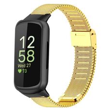 Cinturino per orologio con fibbia in metallo milanese per Fitbit Inspire 3 xDfind (oro)