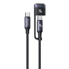 Cavo dati di ricarica magnetica Yesido CA197 2 in 1 da 240 W, tipo C a tipo C e MagSafe 3, lunghezza: 2 m (nero)