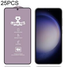 Per Samsung Galaxy S23 5G, 25 pellicole in vetro temperato ad arco largo in alluminio 9H 0,18 mm, con supporto per sblocco tramite impronta digitale.